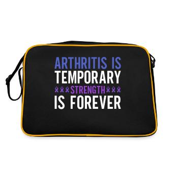 L’arthrite est une force temporaire est pour toujours - Sac Retro - noir/or - Dos