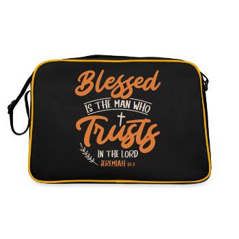 Béni soit l’homme qui compte sur le Seigneur Jésus - Sac Retro - noir/or - Dos