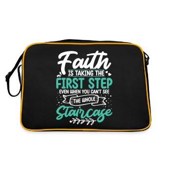 La foi est le premier pas Christ Jésus - Sac Retro - noir/or - Dos