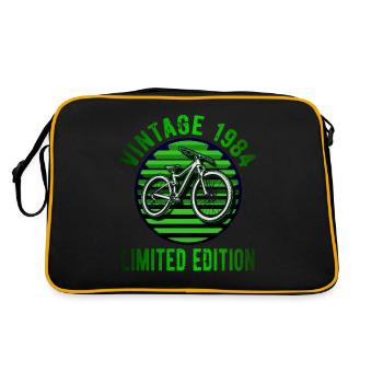 Millésime 1984 40 anniversaire Retro Vélo Cycliste - Sac Retro - noir/or - Dos