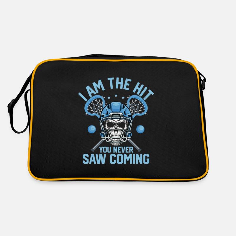 I Am The Hit You Never See Coming Player Lacrosse Retro Tasche