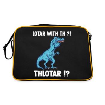 Esther Meme Trex Dinosaur T-Rex Name - Retro Bag - black/gold - Back