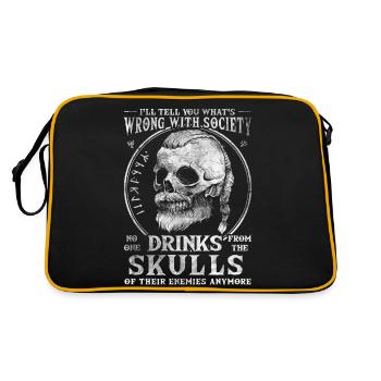Wrong Society, Drink From The Skull Of Your - Retro Bag - black/gold - Back