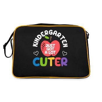 Kindergarten just got a lot cuter back - Retro Bag - black/gold - Back