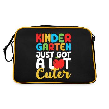 Kindergarten just got a lot cuter back - Retro Bag - black/gold - Back