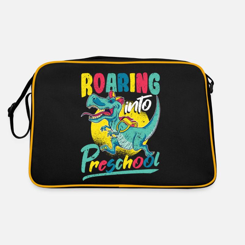 Roaring Into Preschool Dinosaur T Rex Back Retro Bag