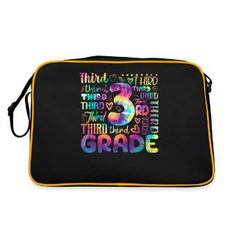 Tie Dye 3rd Class Typography Team Third Class - Retro Bag - black/gold - Back