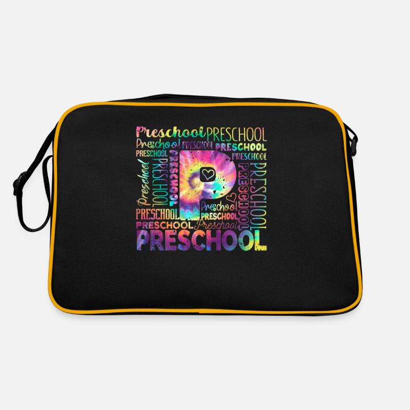 Tie Dyeing Preschool Typography Team Pre-K Retro Bag