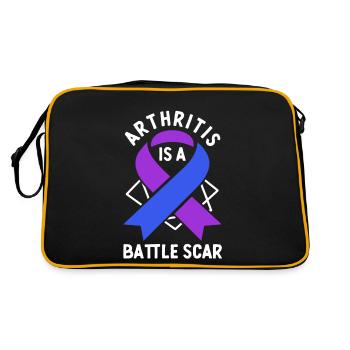 L’arthrite est une cicatrice de combat rhumatoïde - Sac Retro - noir/or - Dos