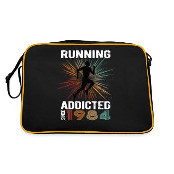 Running Vintage Running Addicted runner jogger 1984 - Sac Retro - noir/or - Dos
