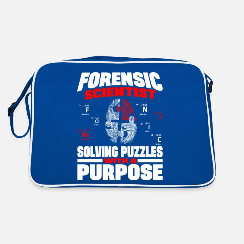 Forensic Scientist Solving Crime Puzzles Crime Lab Retro Tasche