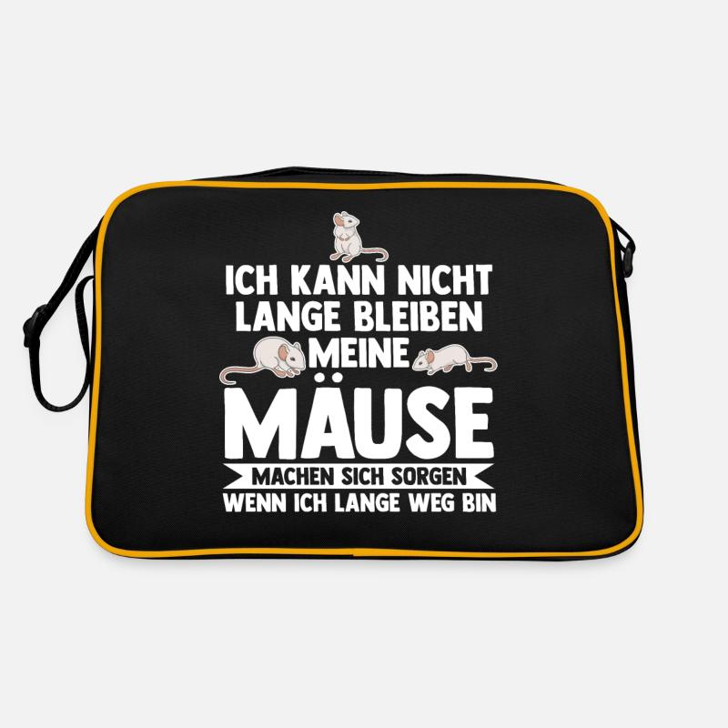 Meine Mäuse machen sich sorgen Retro Tasche