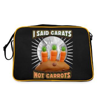 Wedding, funny marriage proposal with carrots saying - Retro Bag - black/gold - Back