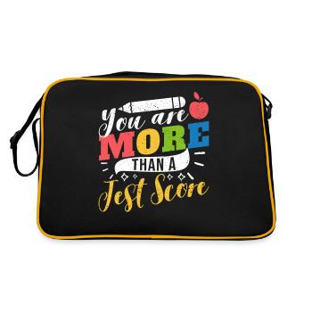 Vous êtes plus qu’un résultat de test Drôle de retour - Sac Retro - noir/or - Dos