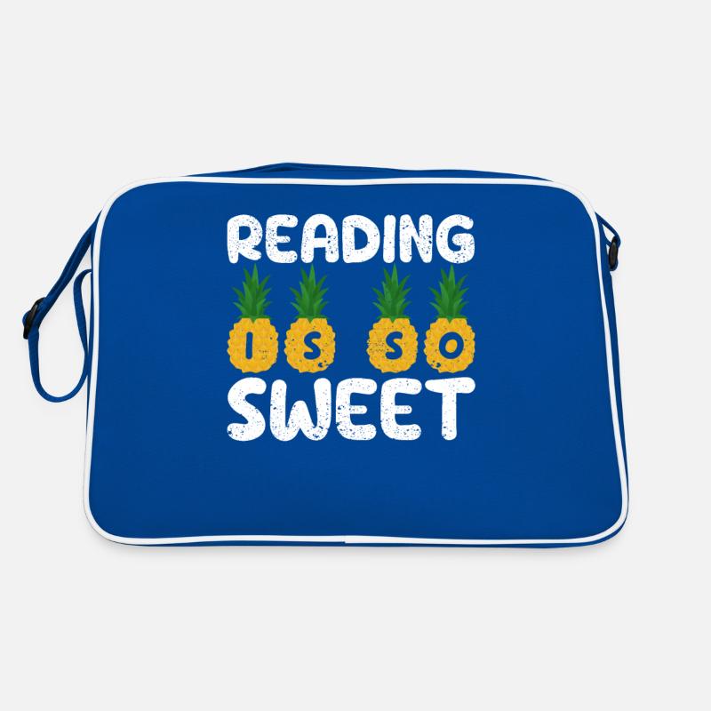 Lesen ist so süß Buchliebhaber Ananasleser Lehrer Retro Tasche