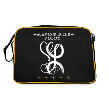 berbère kabyle amazigh premium graffiti - Sac Retro - noir/or - Dos