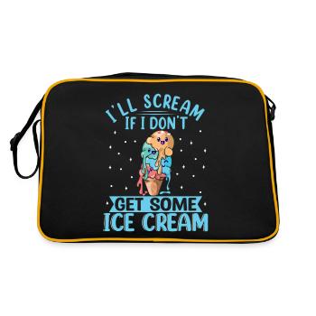 Criez mal si je ne reçois pas de cadeau de crème glacée - Sac Retro - noir/or - Dos