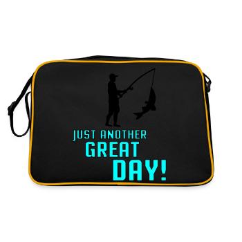 Pêcher un autre grand jour 002 - Sac Retro - noir/or - Dos