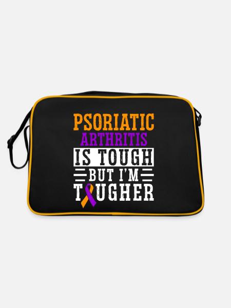 L'arthrite psoriasique est dure mais je le suis - Sac Retro - noir/or - Dos
