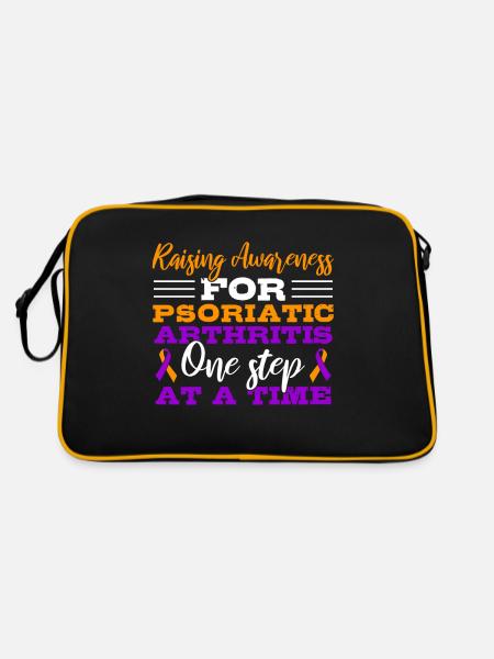 Sensibilisation au rhumatisme psoriasique - A - Sac Retro - noir/or - Dos