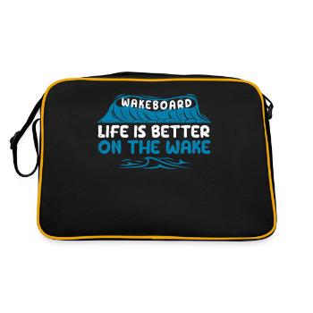 Wakeboard Life is better on the Wake Funny - Retro Bag - black/gold - Back