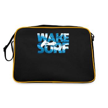 Wake Surf Wakesurfing Boat Lake Board Surfboard - Retro Bag - black/gold - Back
