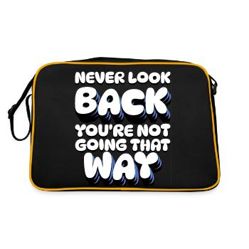 Ne regardez jamais en arrière, vous n’allez pas dans cette direction - Sac Retro - noir/or - Dos