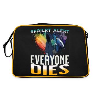 spoiler alert everyone dies - Retro Bag - black/gold - Back