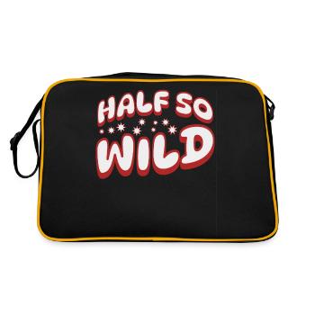 Half so wild - halb so wild - Retro Tasche - Schwarz/Gold - Hinten