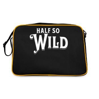 Half so wild - halb so wild - Retro Tasche - Schwarz/Gold - Hinten