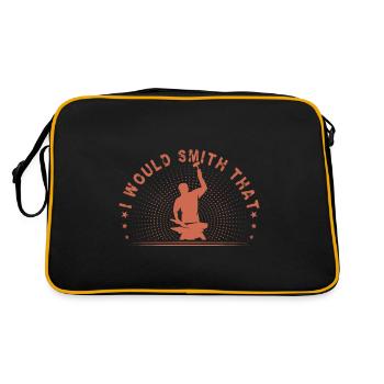 I Would Smith That Blacksmith Gift Idea - Retro Bag - black/gold - Back