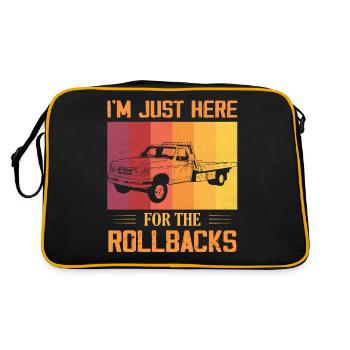 Je suis juste ici pour le conducteur de dépanneuse Rollbacks T - Sac Retro - noir/or - Dos