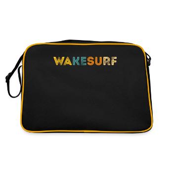 Wakesurf Wake Surf Surfing Retro Colors Vintage - Retro Bag - black/gold - Back