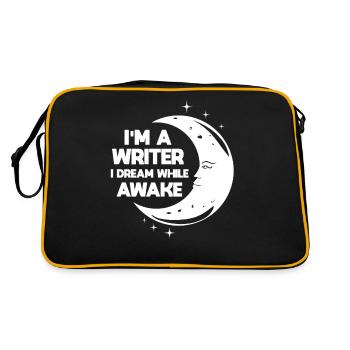 Poet Poesie Dichter Poetry I Geschenk - Retro Tasche - Schwarz/Gold - Hinten