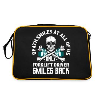 La mort nous sourit à tous seul conducteur de chariot élévateur pour - Sac Retro - noir/or - Dos