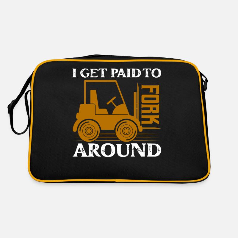 I Get Paid To Fork Around Operator Forklifter Driv Retro Bag
