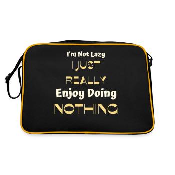I'm Not Lazy I Just Really Enjoy Doing Nothing - Retro Bag - black/gold - Back