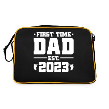 First Time Dad Est 2023 T Shirt Design 2 - Sac Retro - noir/or - Dos