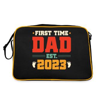 First Time Dad Est 2023 T Shirt Design 1 - Sac Retro - noir/or - Dos