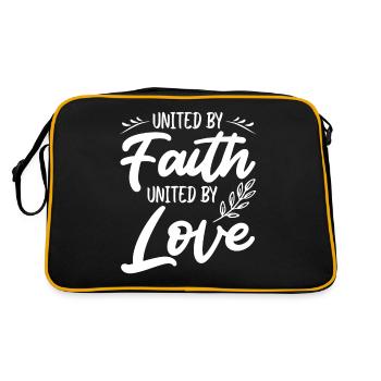 United in faith, united in love - Retro Bag - black/gold - Back