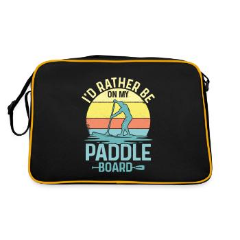 Je préfère être sur ma planche à pagaie debout pour pagayer - Sac Retro - noir/or - Dos