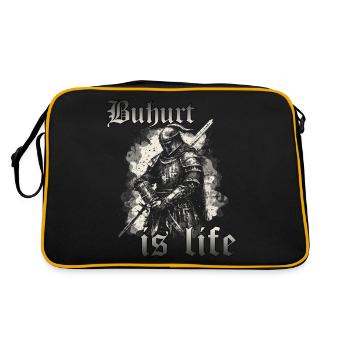 Tournoi des chevaliers HEMA Buhurt Buhurd Tjost Warrior - Sac Retro - noir/or - Dos