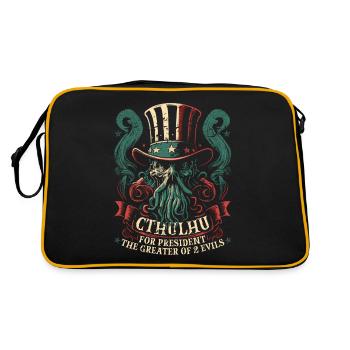 Cthulhu pour le président, élection 2024 horreur cosmique - Sac Retro - noir/or - Dos