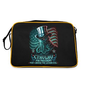 Cthulhu pour le président, élection 2024 horreur cosmique - Sac Retro - noir/or - Dos