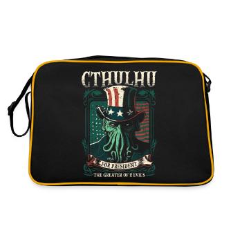 Cthulhu pour le président, élection 2024 horreur cosmique - Sac Retro - noir/or - Dos