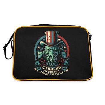 Cthulhu pour le président, élection 2024 horreur cosmique - Sac Retro - noir/or - Dos