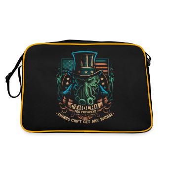 Cthulhu pour le président, élection 2024 horreur cosmique - Sac Retro - noir/or - Dos