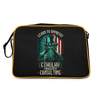 Cthulhu Management Consulting, Funny Cosmic Horror - Retro Bag - black/gold - Back
