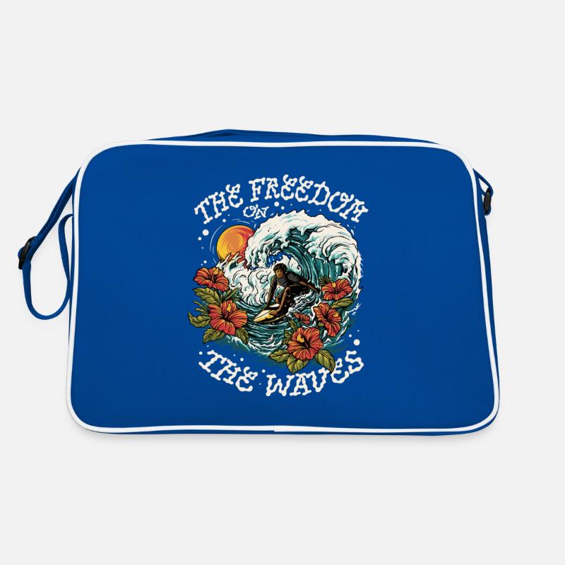 Tropical wave surfing Retro Bag