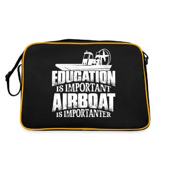 L’éducation est importante, mais mon hydroglisseur est important - Sac Retro - noir/or - Dos